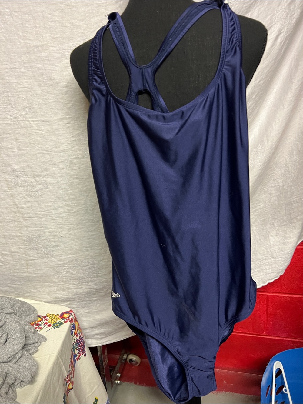 Speedo Women's Dark Navy Racerback One-Piece Swimsuit